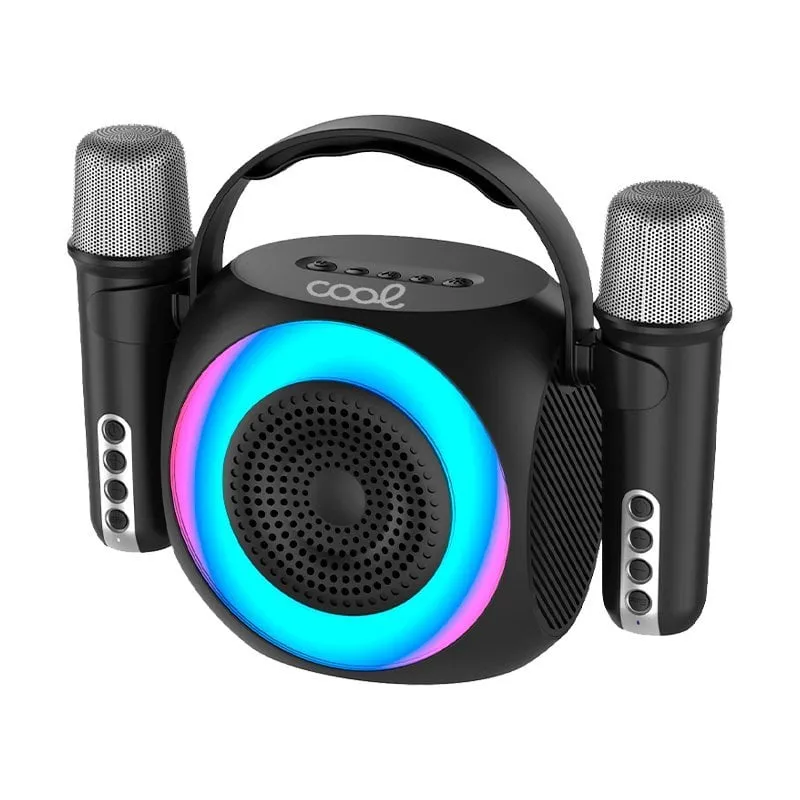 Cool Mini Karaoke Party Altoparlante portatile Bluetooth 6W + 2 microfoni Nero - immagine 1
