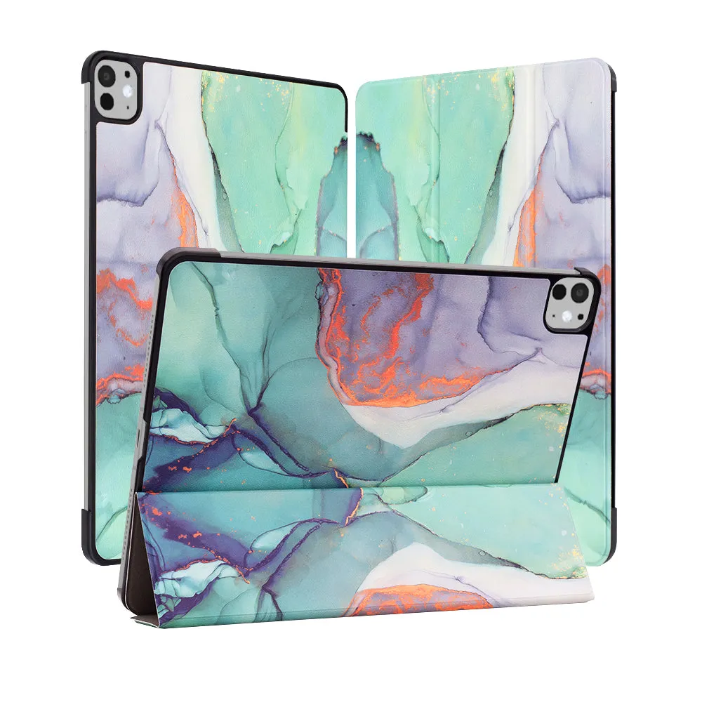 Custodia per Apple iPad Pro 11 (2024), Techsuit, FoldPro Green Time, Multicolore - immagine 1