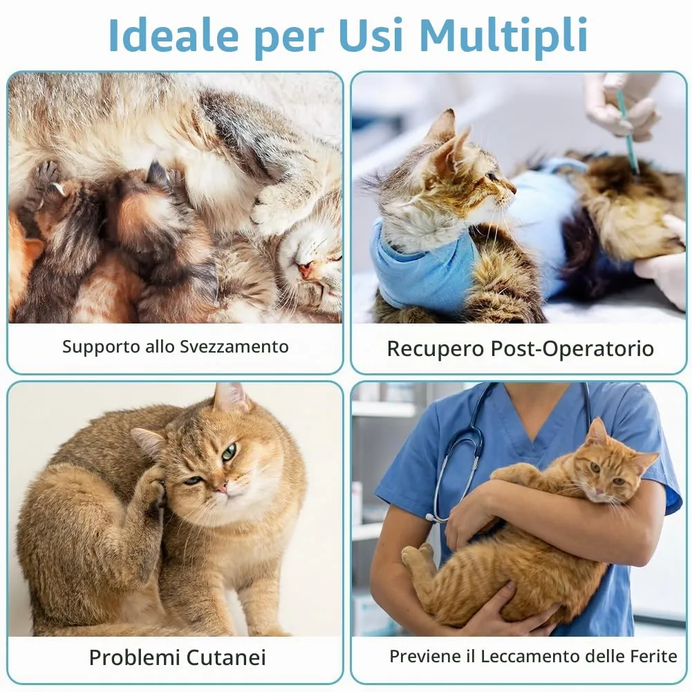 AYESY Tuta da Recupero per Gatti, 2 pezzi Body Gatto Post Operatorio M - immagine 6