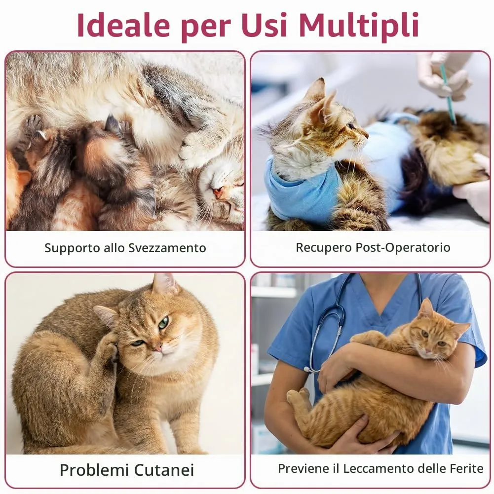 AYESY Tuta da Recupero per Gatti, 2 pezzi Body Gatto Post Operatorio L - immagine 6