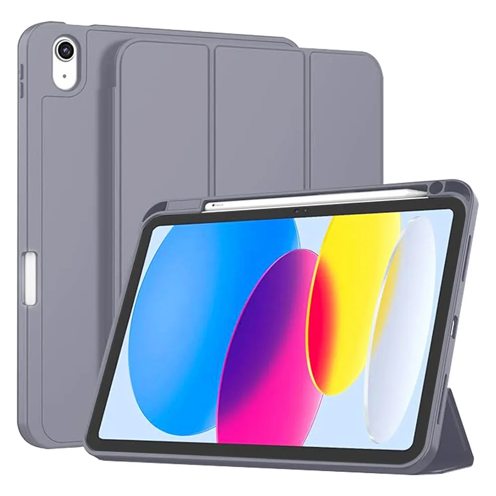 Custodia per Apple iPad (2025) / (2022), Techsuit, Flex Trifold, Viola - immagine 1
