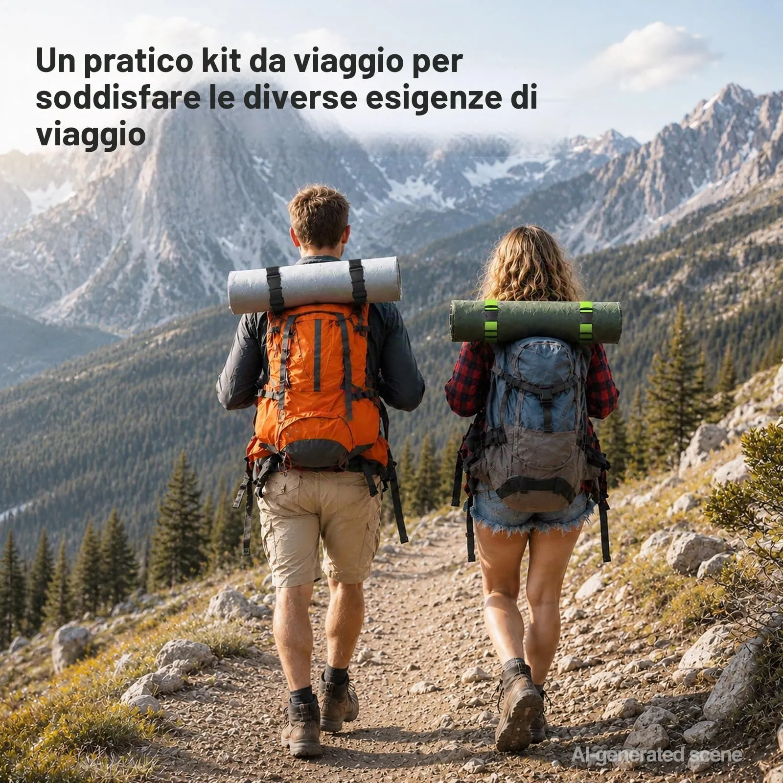 Vinabo 4 Cinghie Regolabili per Bagagli, 5 X 200 Cm, Nere + Verde - immagine 8