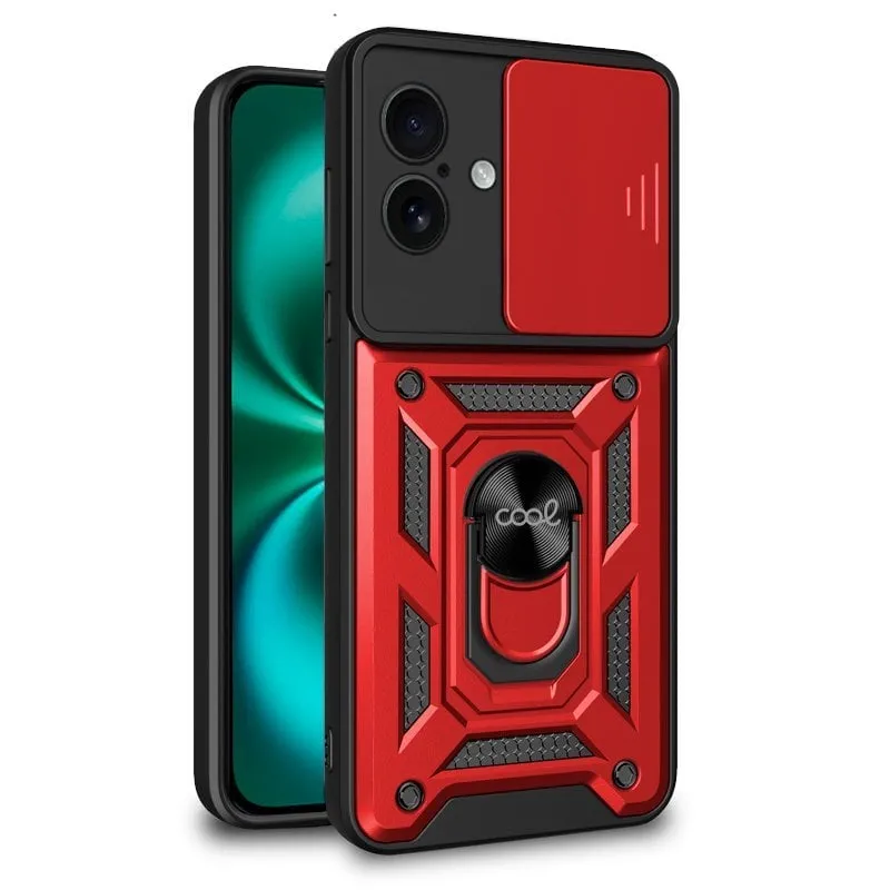 Fantastica custodia ad anello rigida rossa per iPhone 16 Plus - immagine 1