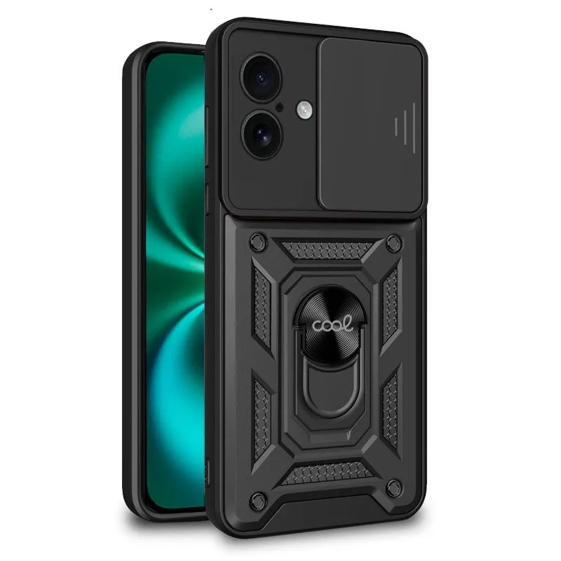 Fantastica custodia rigida nera ad anello per iPhone 16 Plus - immagine 1