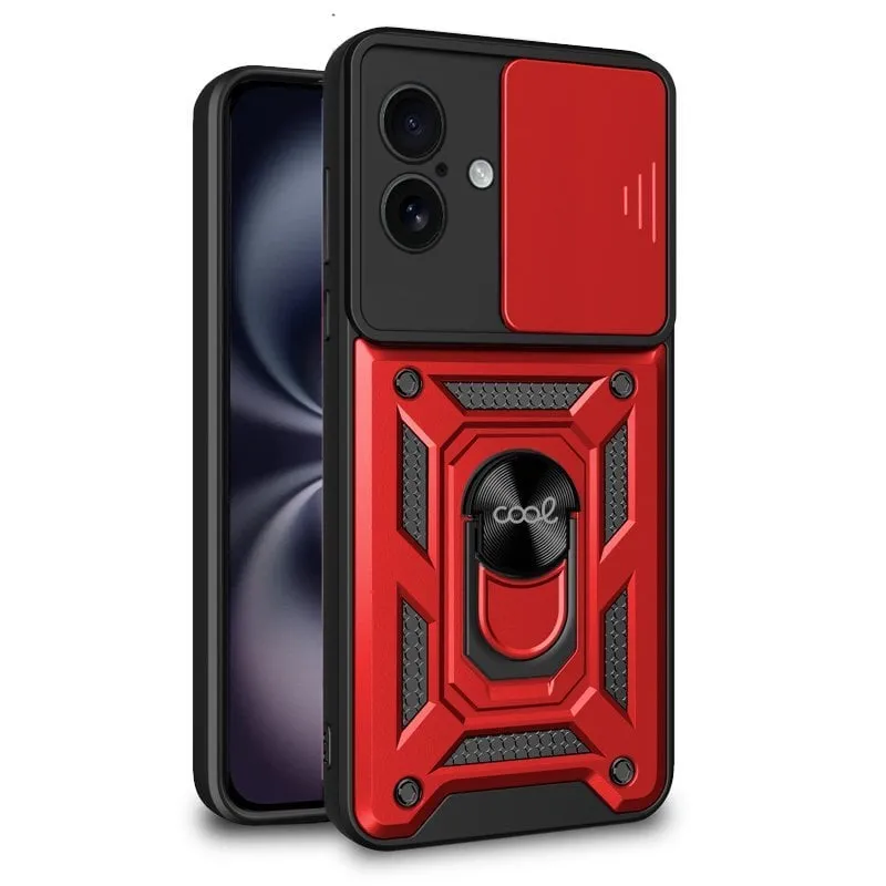Custodia rigida ad anello rosso per iPhone 16 - immagine 1