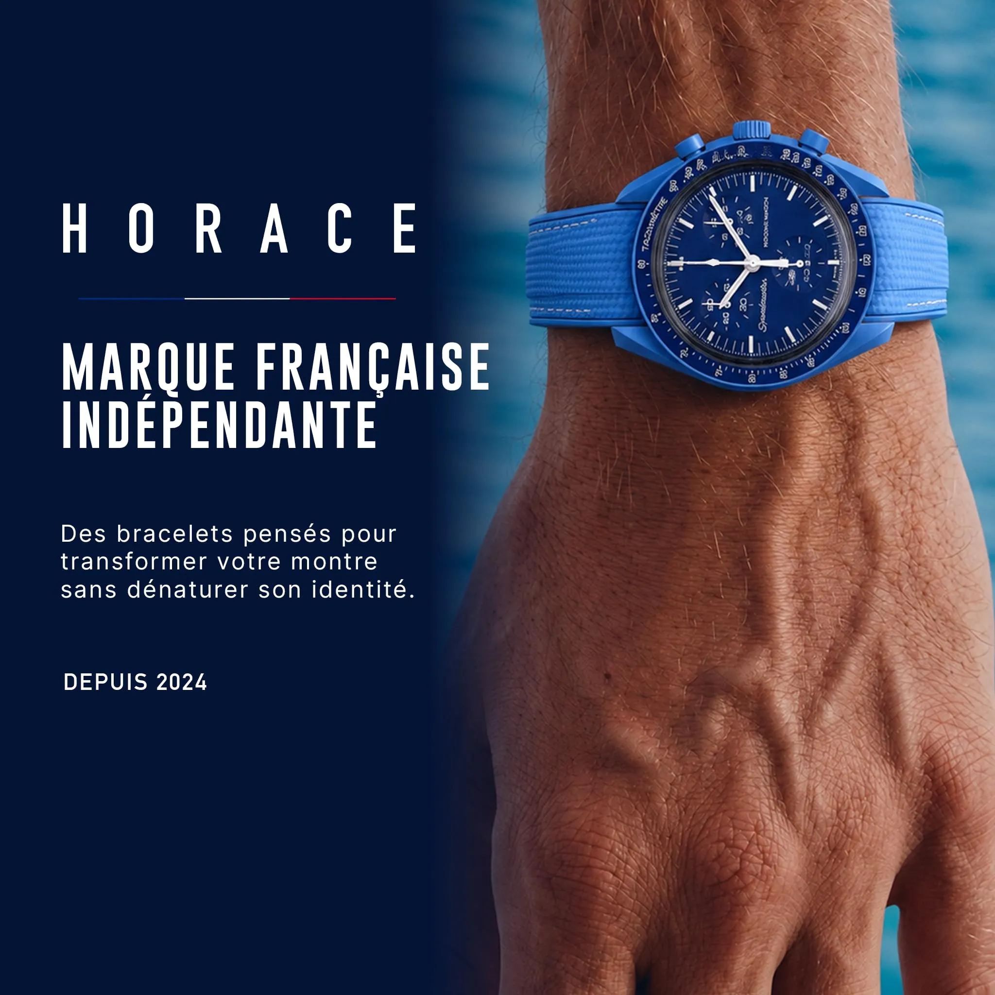 HORACE Cinturino 20mm silicone per Omega x Swatch MoonSwatch (Grigio L.Bco) - immagine 8