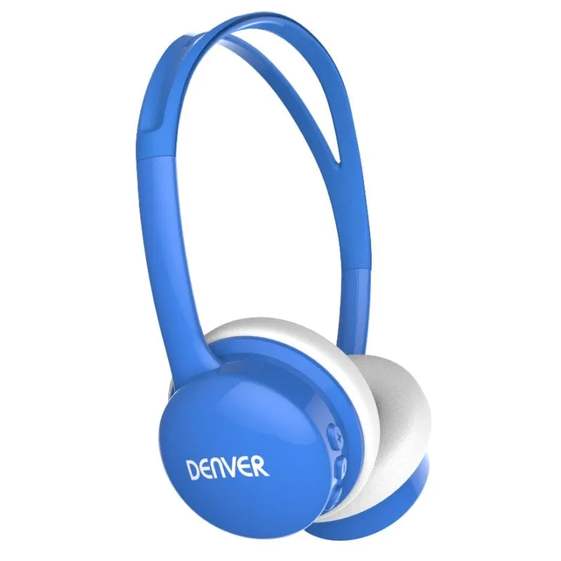 Cuffie e casco Denver BTH-150BLUE Cuffie Wireless e cablate Archetto Musica Micro USB Bluetooth Blu - immagine 1