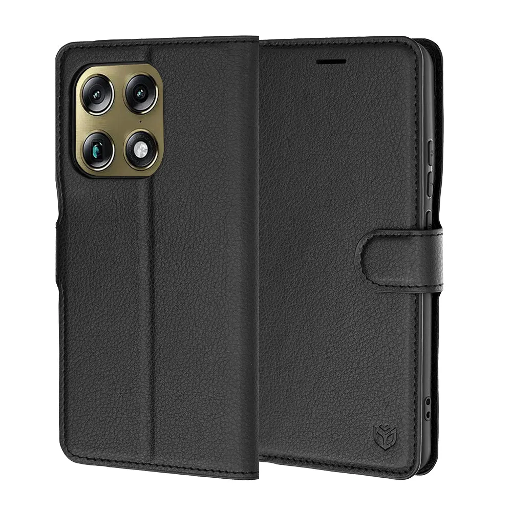 Custodia per Motorola Edge 70 Ultra / Signature, Techsuit, Leather Folio, Nera - immagine 1