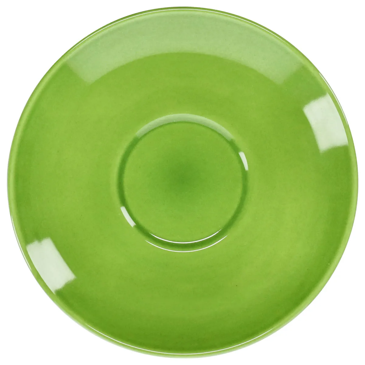 6x PULSIVA Piattino tazza cappuccino grande Joy 2.0; 16.5 cm (Ø); verde; rotonda; 6 pz. / Pacco - immagine 1