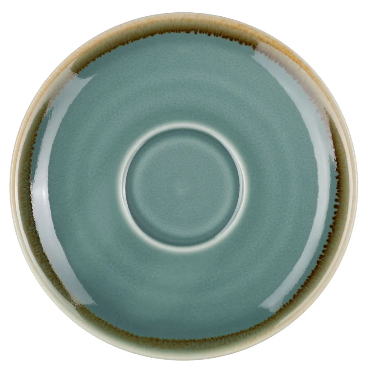 6x PULSIVA Piattino tazza cappuccino Glaze 2.0; 14.2 cm (Ø); blu; rotonda; 6 pz. / Pacco - immagine 1