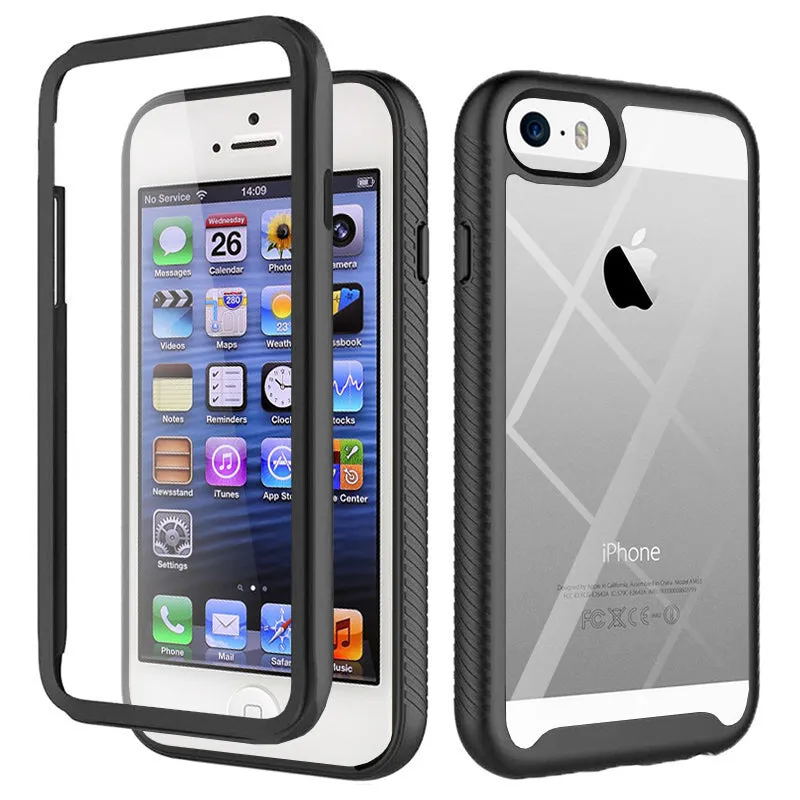 Custodia per Apple iPhone SE (2016) / 5 / 5s, Techsuit, Defense360 Pro, Nera - immagine 1