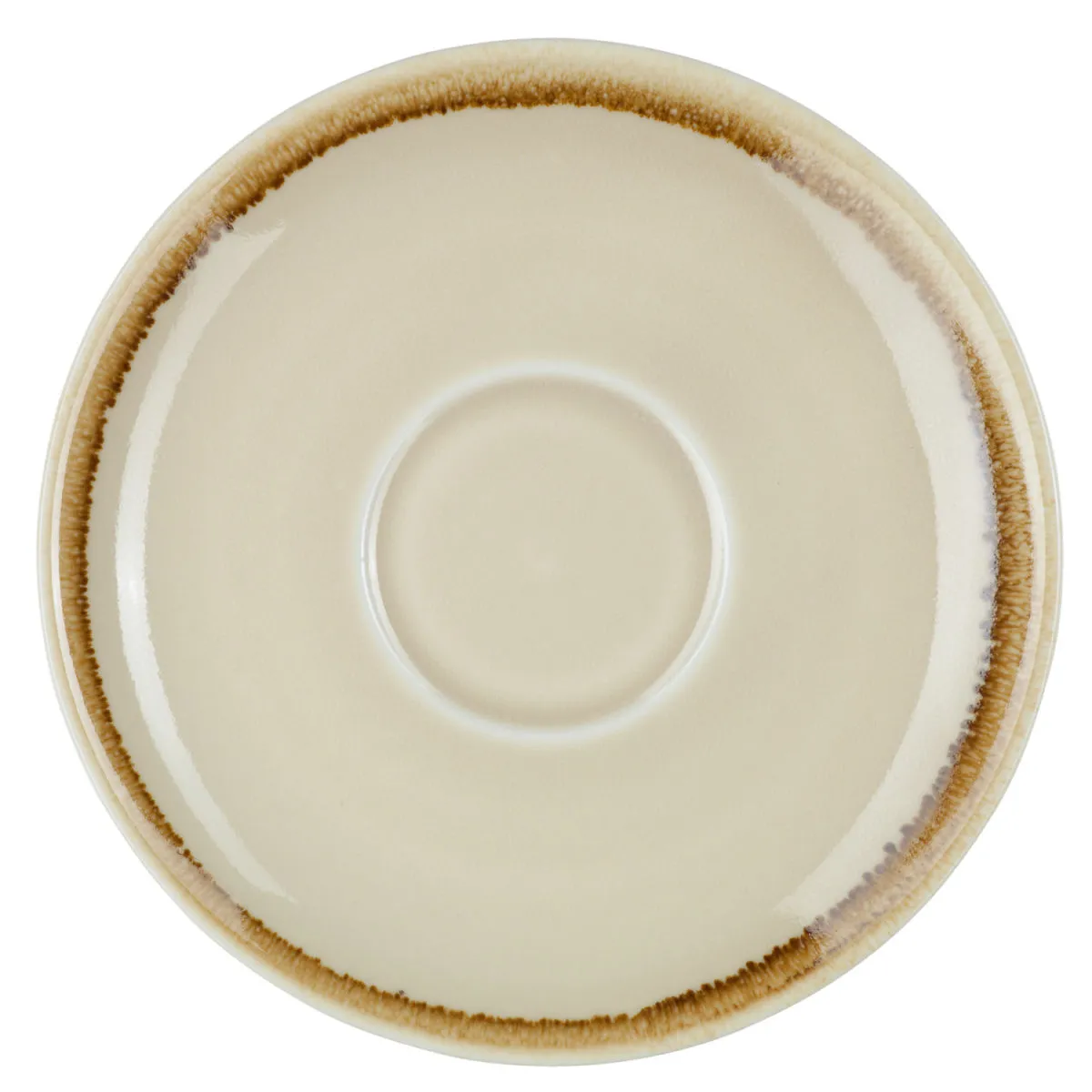 6x PULSIVA Piattino tazza cappuccino Glaze 2.0; 14.2 cm (Ø); sabbia; rotonda; 6 pz. / Pacco - immagine 1