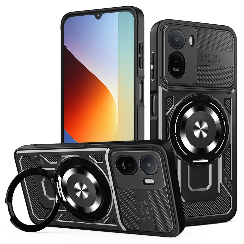 Custodia per Xiaomi Redmi A7 Pro 4G, Techsuit, RuggedCam, Nera - immagine 1