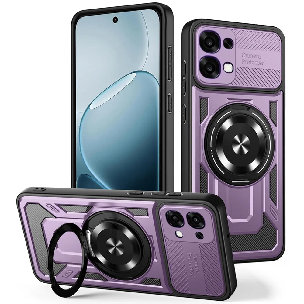 Custodia per Oppo A6 Pro 5G / A6 Pro 4G, Techsuit, RuggedCam, Viola - immagine 1