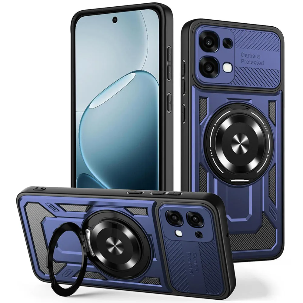 Custodia per Oppo A6 Pro 5G / A6 Pro 4G, Techsuit, RuggedCam, Blu - immagine 1