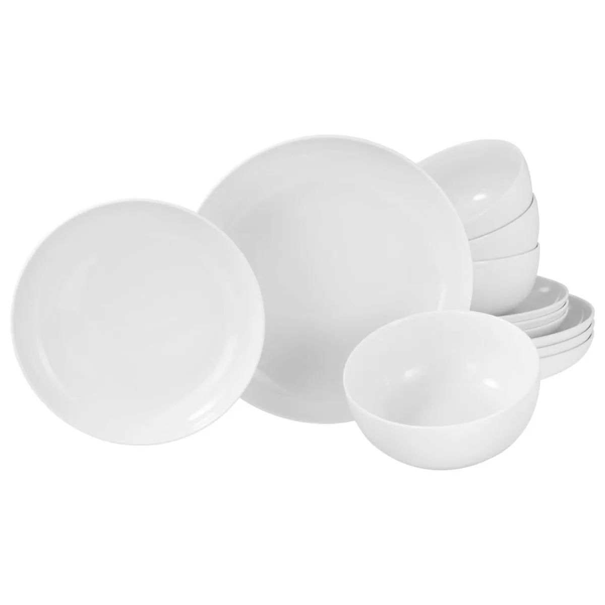 CreaTable Set di piatti da portata 12 pezzi; bianco - immagine 1