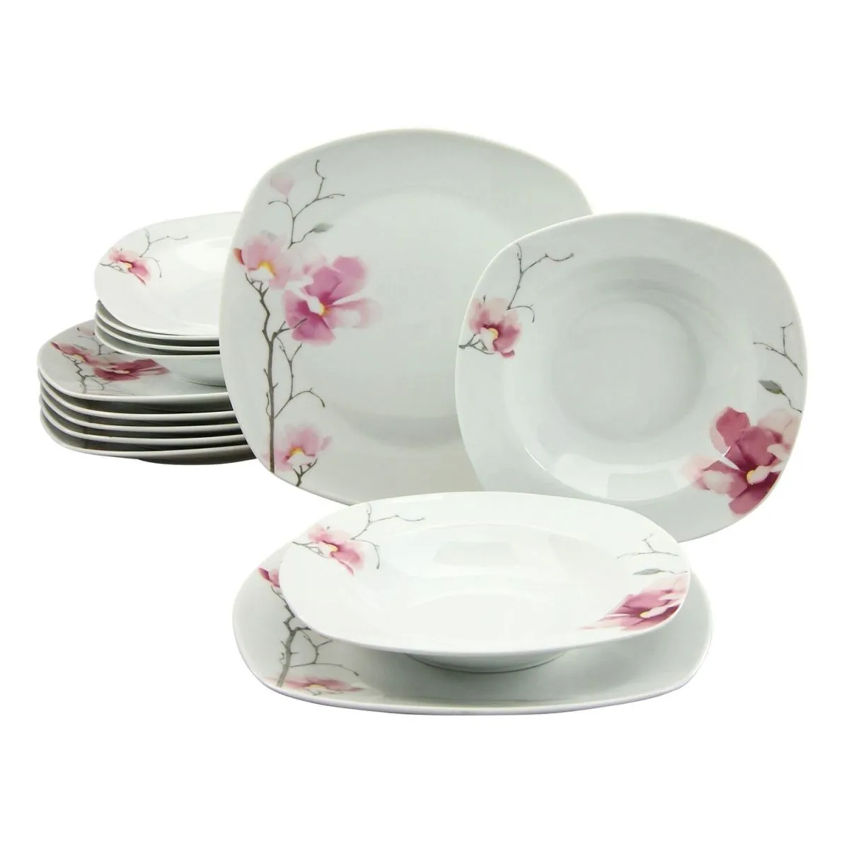 CreaTable Amelie Aiko - servizio da tavola 12 pezzi; bianco - immagine 1