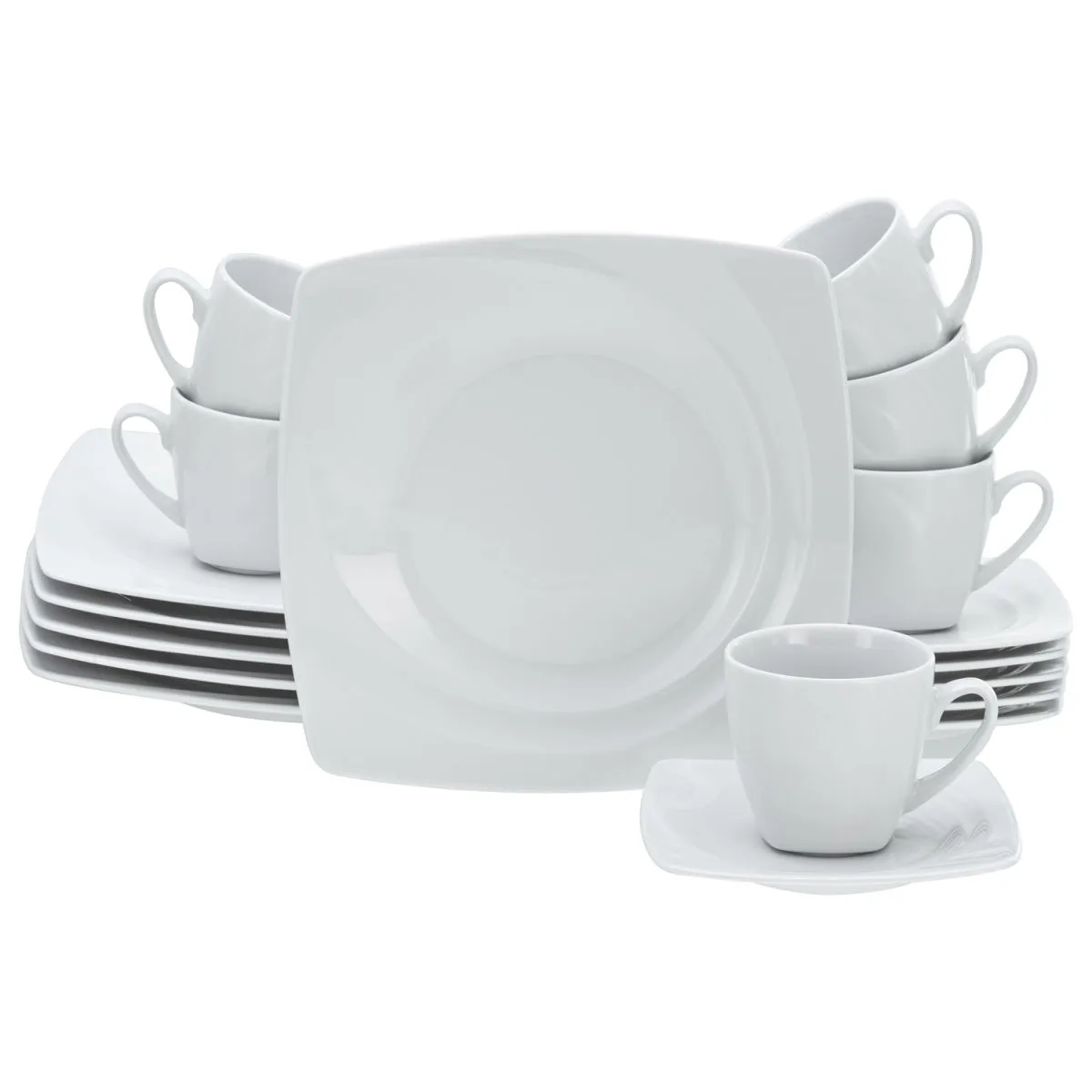 18x CreaTable CELEBRATION - Servizio da caffè da 18 pezzi; bianco; 18 pz. / set - immagine 1