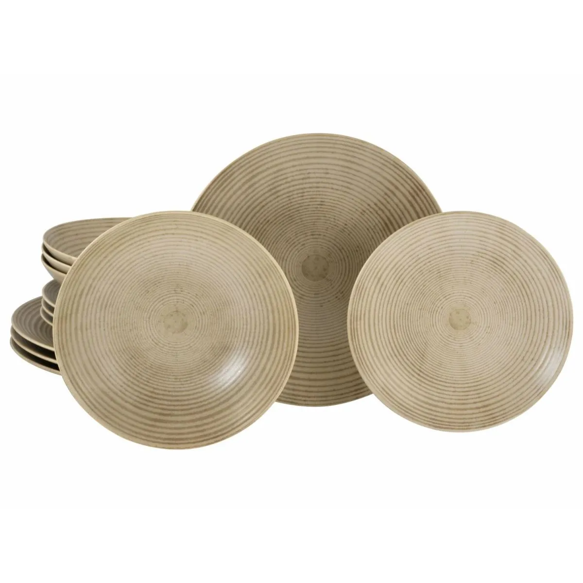 CreaTable Catania - Set di piatti 12 pezzi; sabbia - immagine 1
