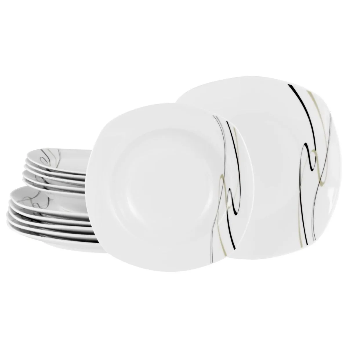 CreaTable Amelie Piazza - servizio da tavola 12 pezzi; bianco - immagine 1