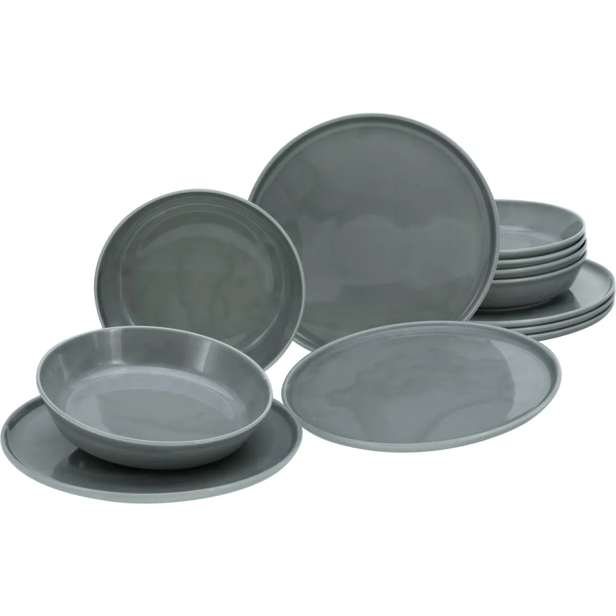 CreaTable Collezione Chef - Servizio da tavola 12 pezzi; grigio - immagine 1