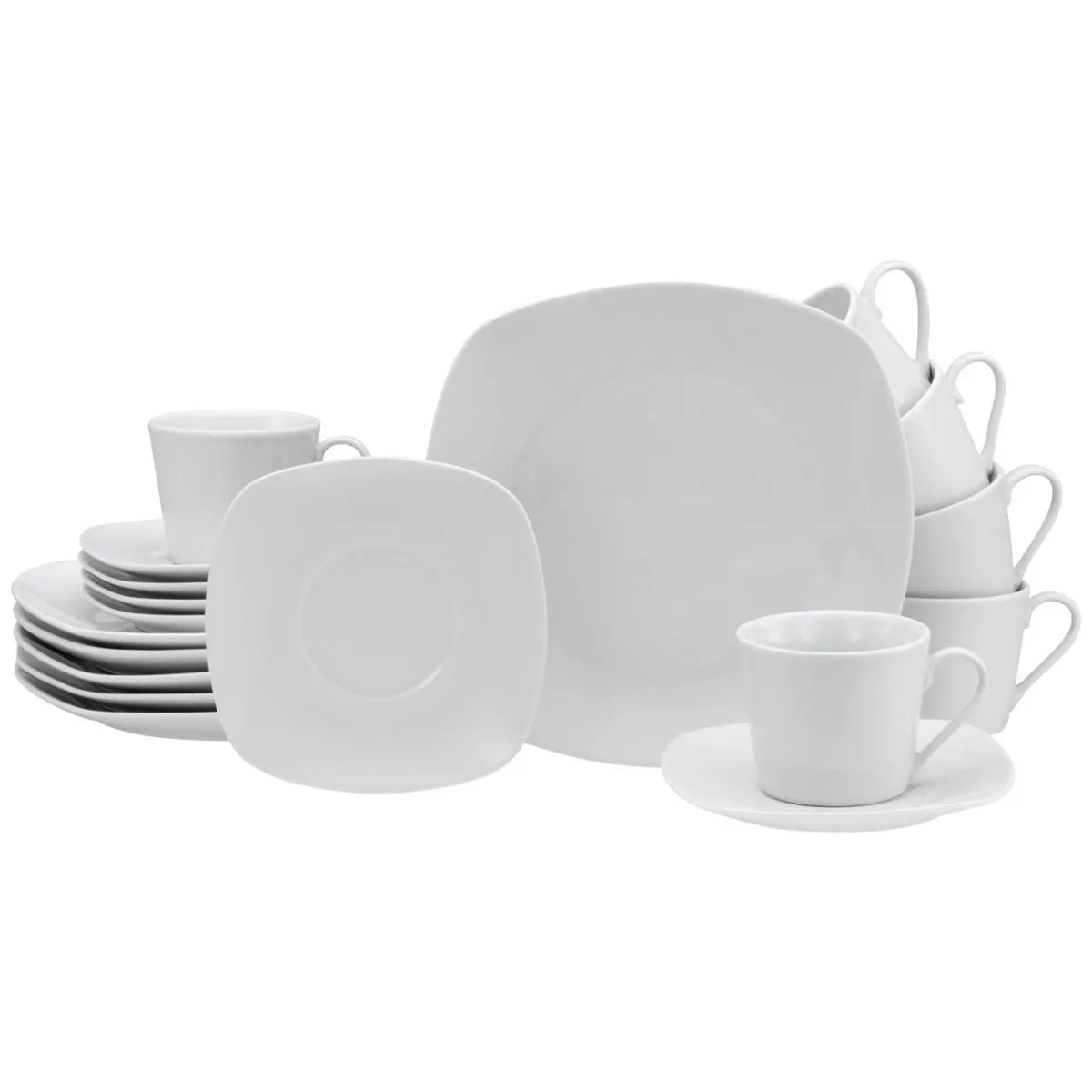 CreaTable Amelie bianco - Servizio da caffè da 18 pezzi; bianco - immagine 1