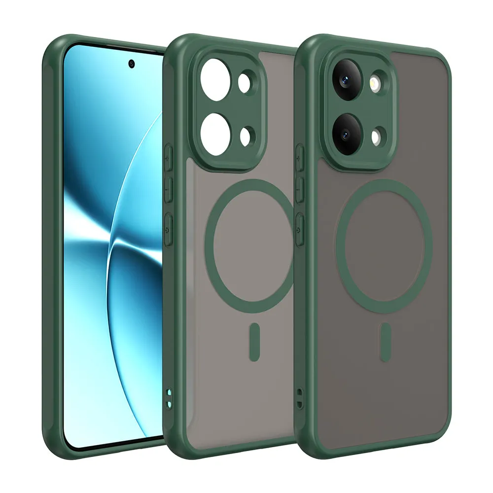 Custodia MagSafe per Xiaomi Poco X8 Pro Max, Techsuit, HaloFrost II, Verde - immagine 1