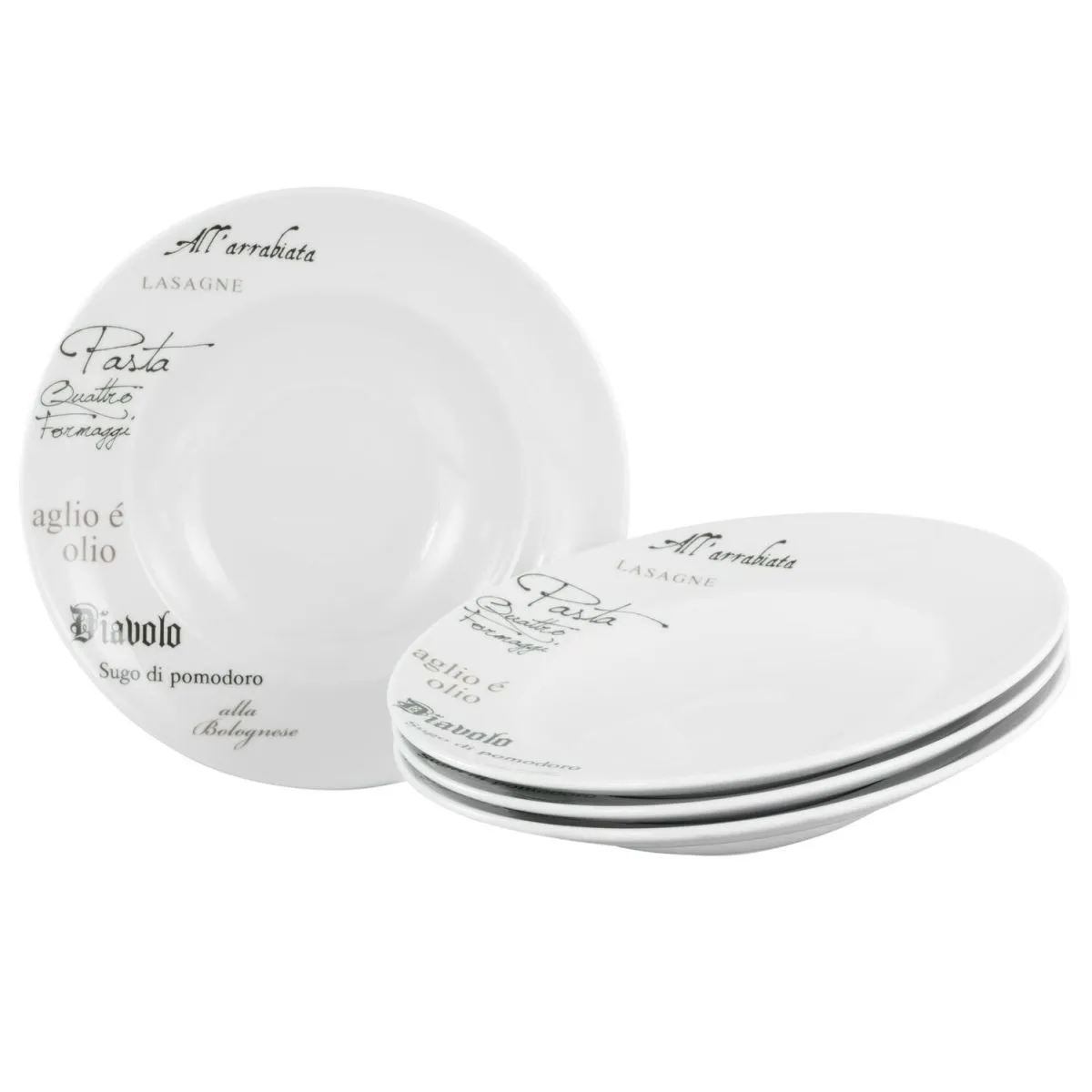4x CreaTable Europa GUSTOSO - Piatto da pasta 27 cm 4 pz.; 450 ml, 27x5 cm (ØxH); bianco; rotonda; 4 pz. / Pacco - immagine 1