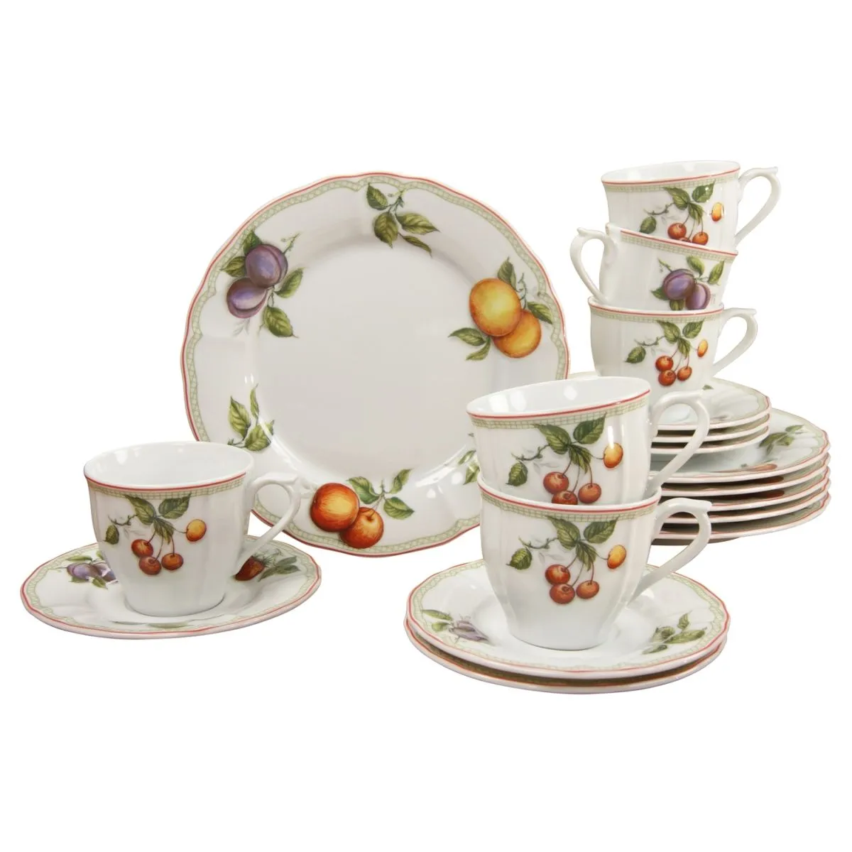 CreaTable Flora Orchard - Servizio da caffè da 18 pezzi; bianco - immagine 1