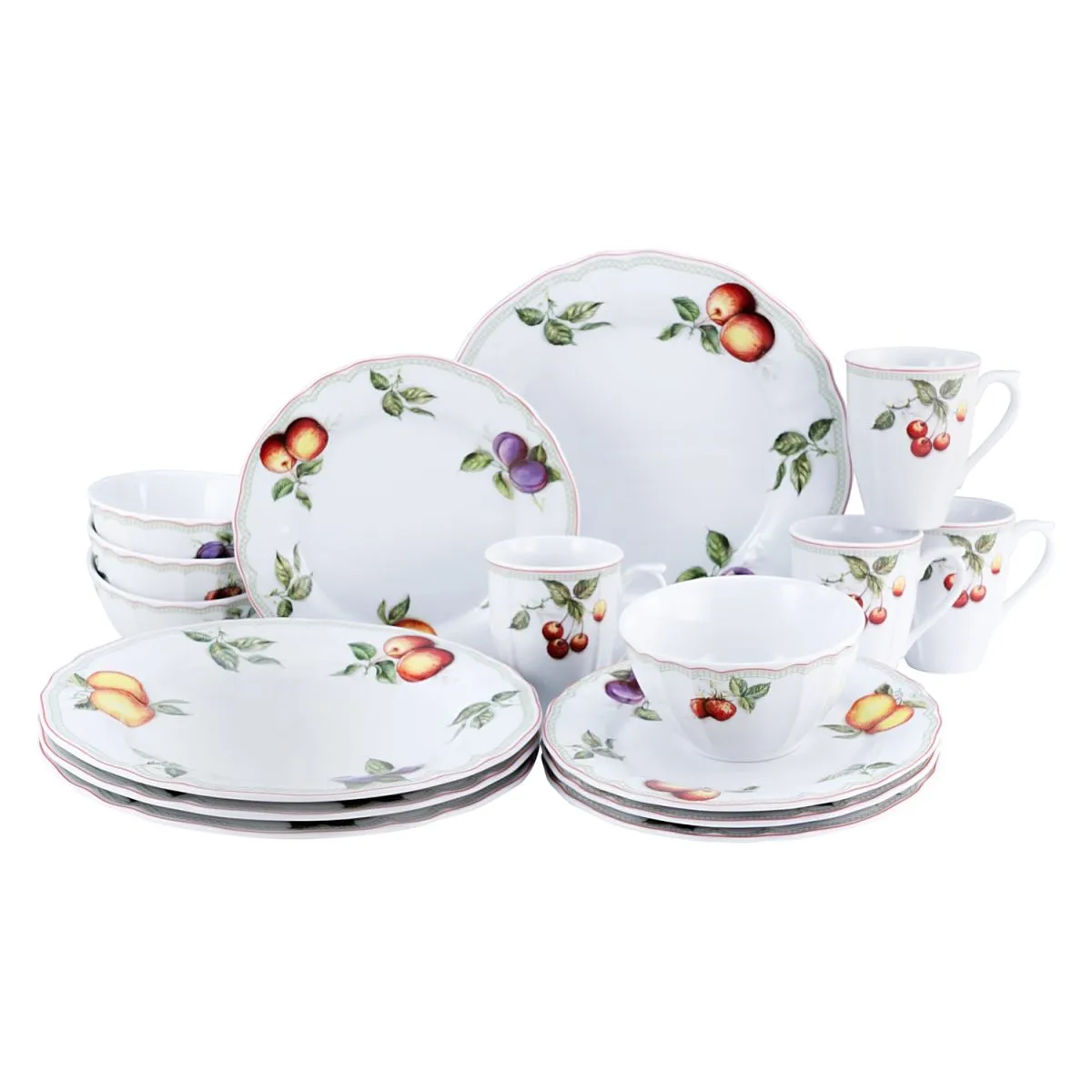 CreaTable Flora ORCHARD - Servizio da 16 pezzi per la cena; bianco - immagine 1