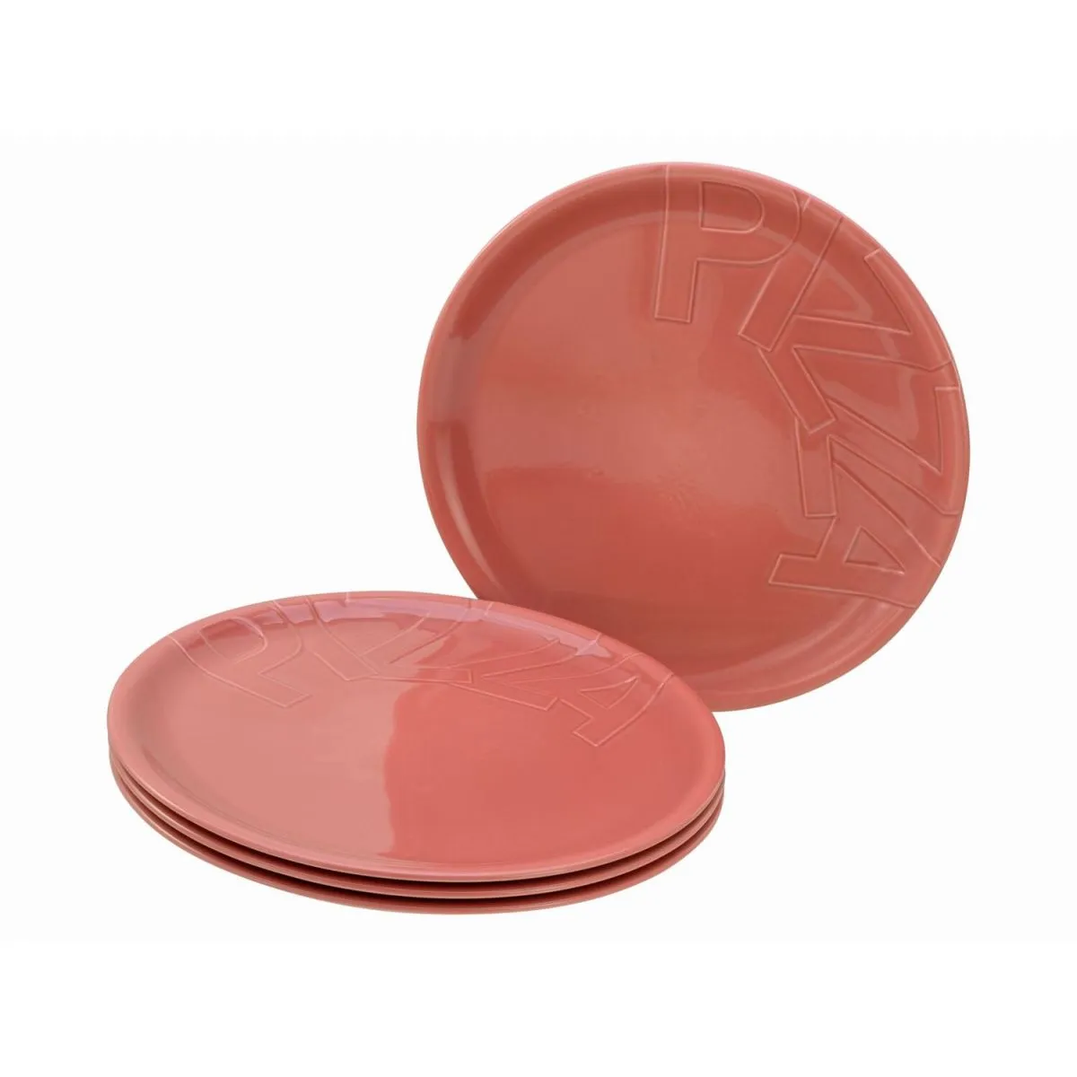 4x CreaTable Gourmet - Piatto pizza 4 pz; 32x2.5 cm (ØxH); rosso; rotonda; 4 pz. / Pacco - immagine 1