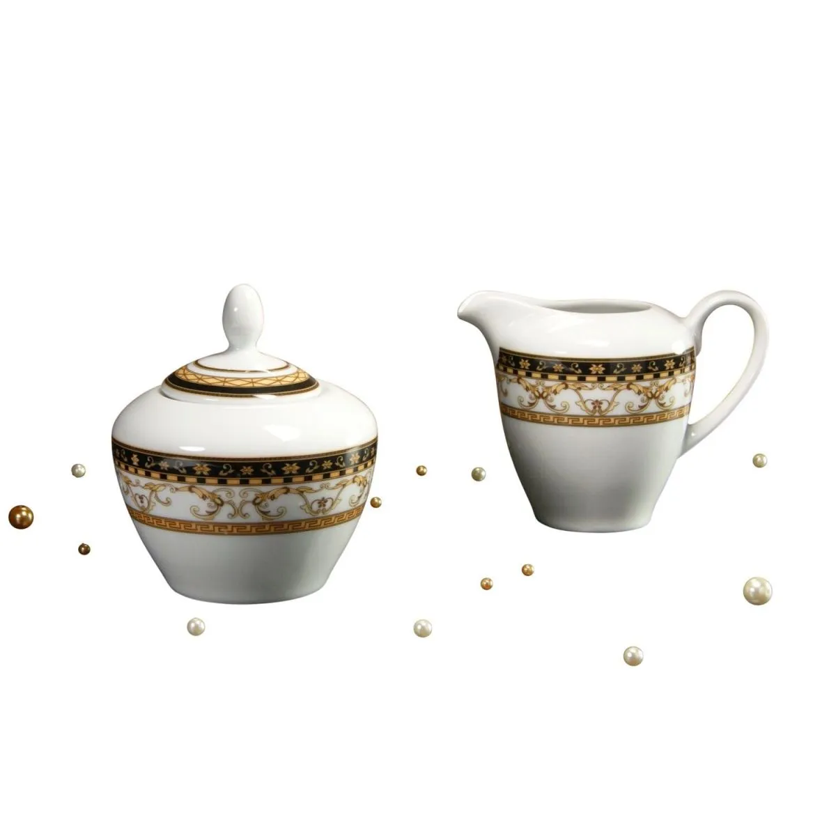 CreaTable Majestosa nero - set da 2 pezzi per latte e zucchero; nero - immagine 1