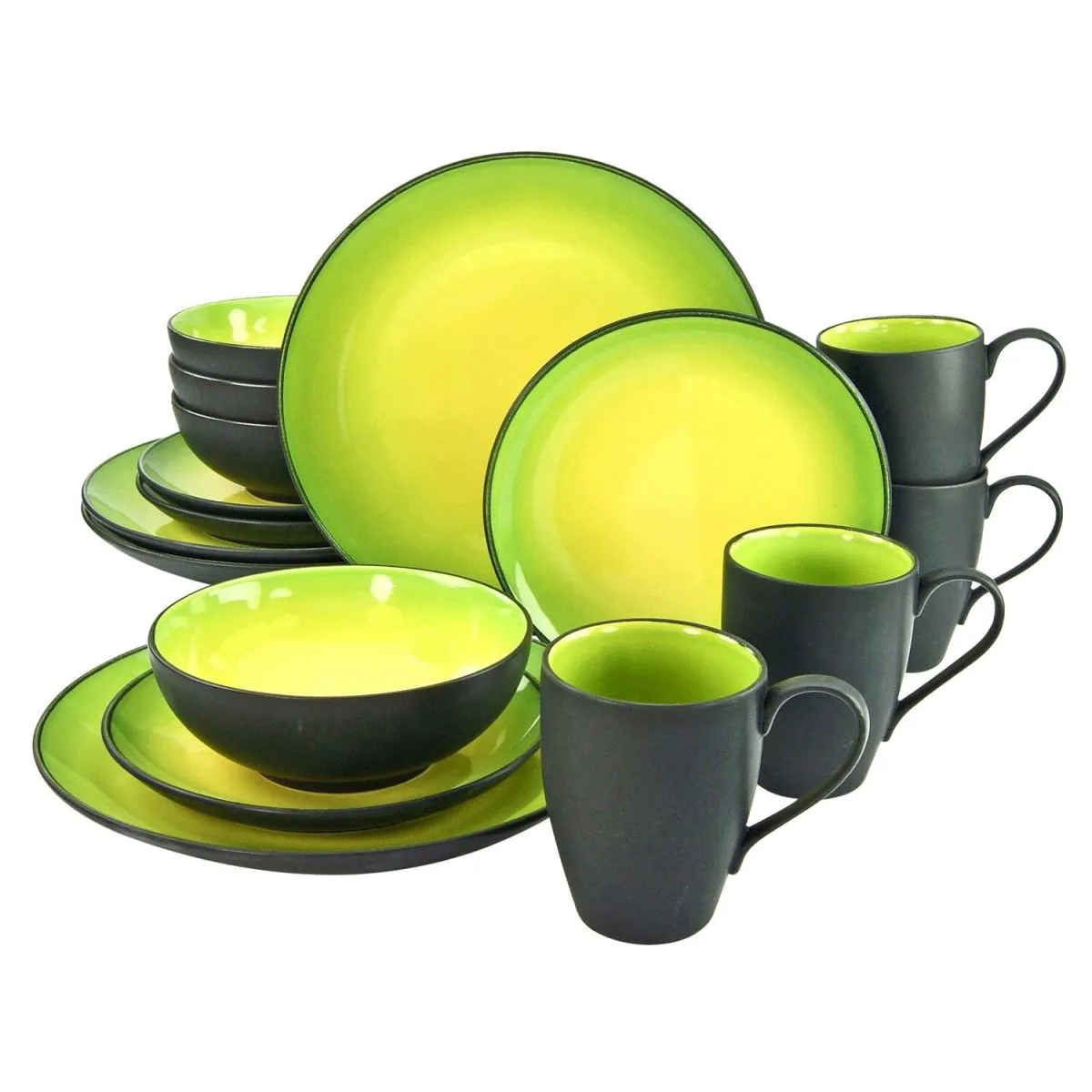CreaTable VERDE CALDO - Servizio da 16 pezzi; verde - immagine 1