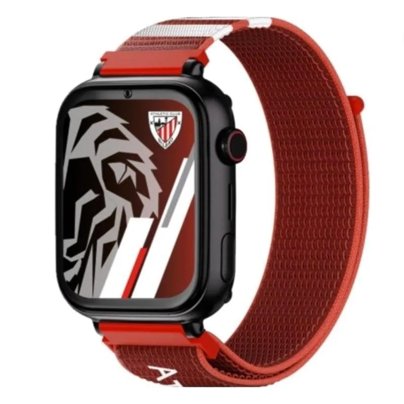 SaveFamily Plus Athletic Club Bilbao 4G GPS 40mm Display Touch Nero Correa Rossa IP67 SOS - immagine 1