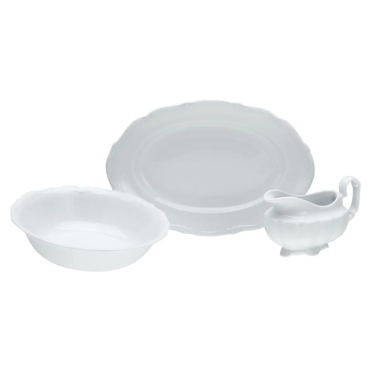 CreaTable Maria Theresia - Set da portata 3 pz.; bianco - immagine 1