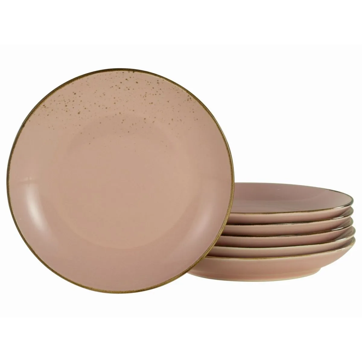 6x CreaTable Collezione Natura - Piatto da dessert 6 pezzi; 21x3 cm (ØxH); rosa; rotonda; 6 pz. / Pacco - immagine 1