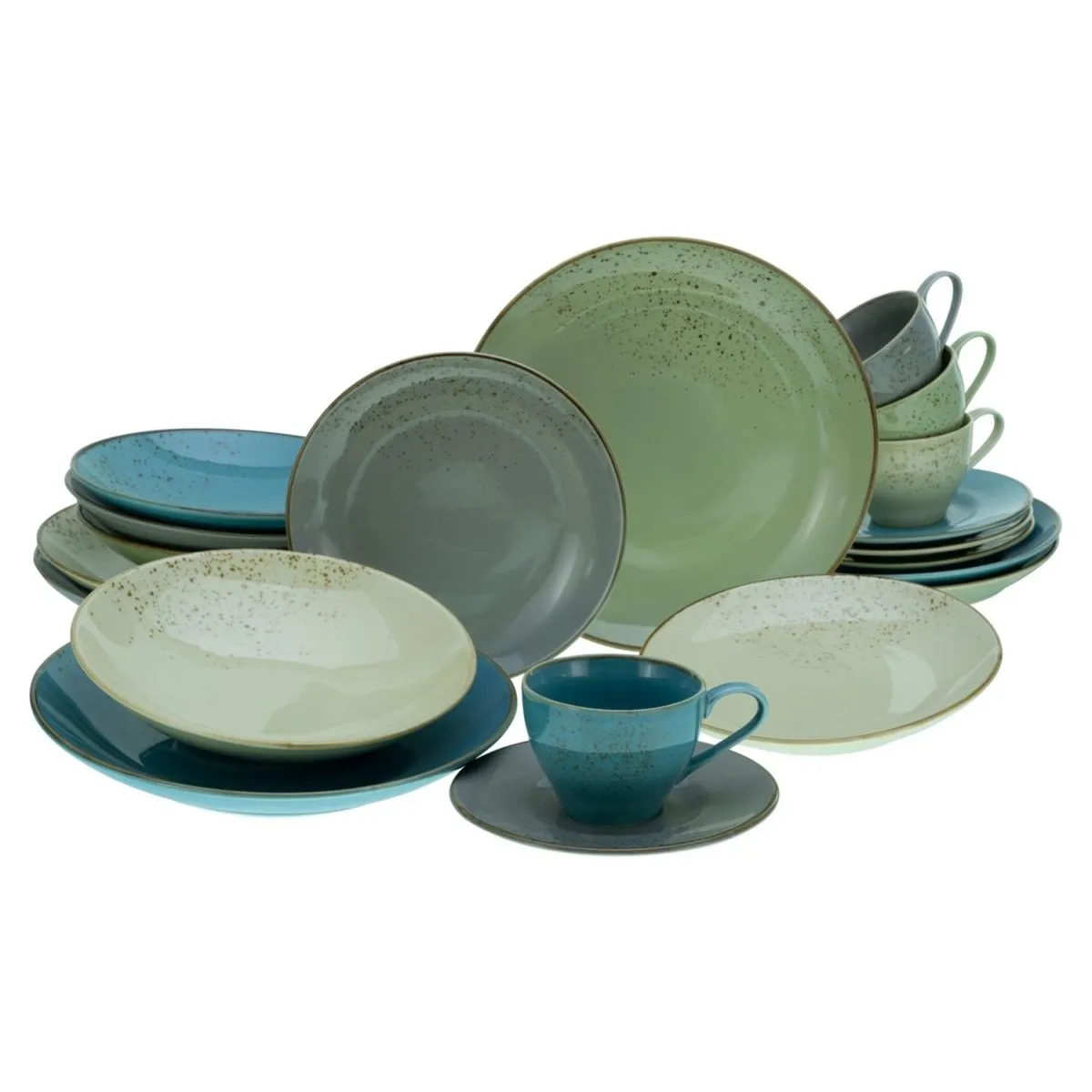 CreaTable Nature Collection Colourful - Servizio da 20 pezzi per la cena; multicolore - immagine 1