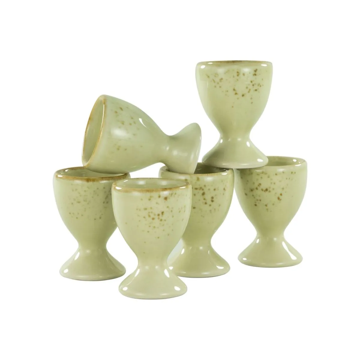 6x CreaTable Collezione Natura - Portauovo da 6 pezzi; 5.5x7 cm (ØxH); crema; rotonda; 6 pz. / Pacco - immagine 1