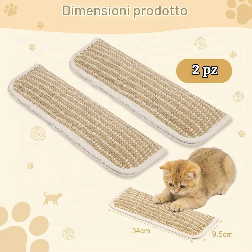 HOTUT 2 Pezzi Cuscino Erba Gatta,Giocattolo per Gatti con Erba Gatta,Giochi al Chiuso in Sisal Naturale per Giocare, Mordere, Masticare,Cats Dental Care per Gattini e Adulti - immagine 2