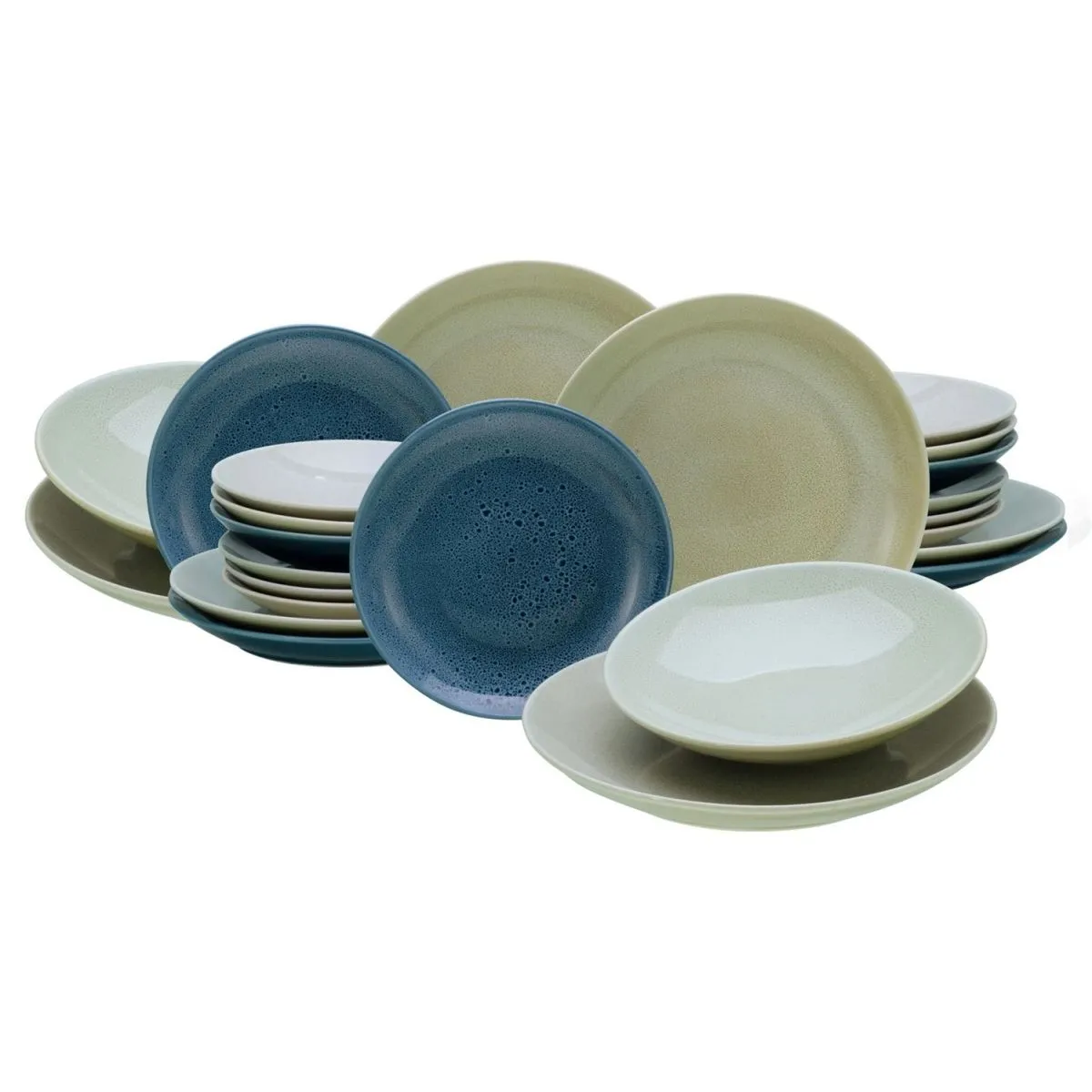 CreaTable Reactive Nordic - Set di piatti 24 pezzi; multicolore - immagine 1