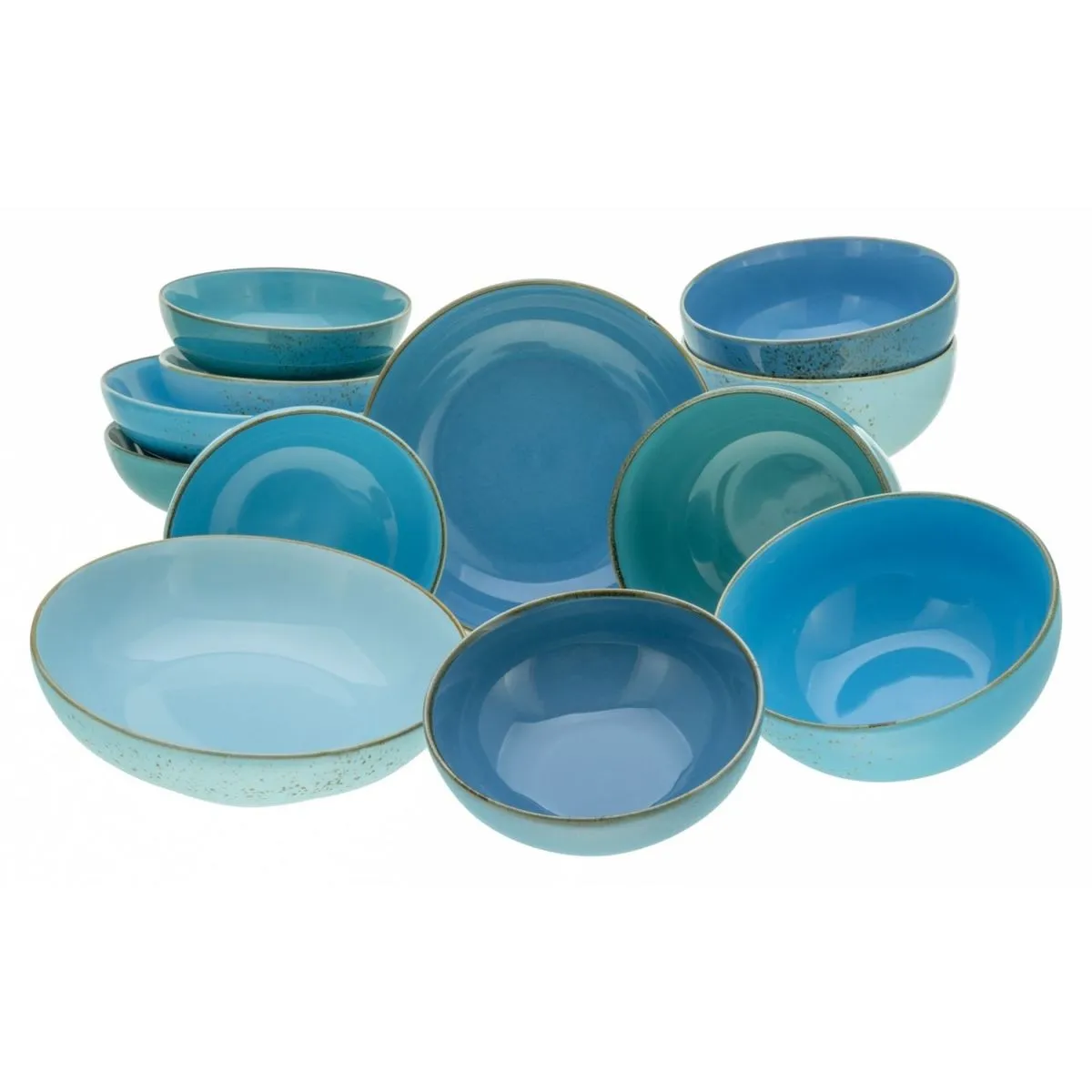 CreaTable Collezione Natura - Set di ciotole 12 pezzi; blu - immagine 1
