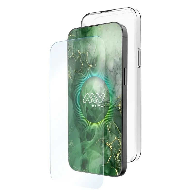 Custodia Myway compatibile con Apple iPhone 16 Plus + protezione schermo in vetro temperato piatto - immagine 1