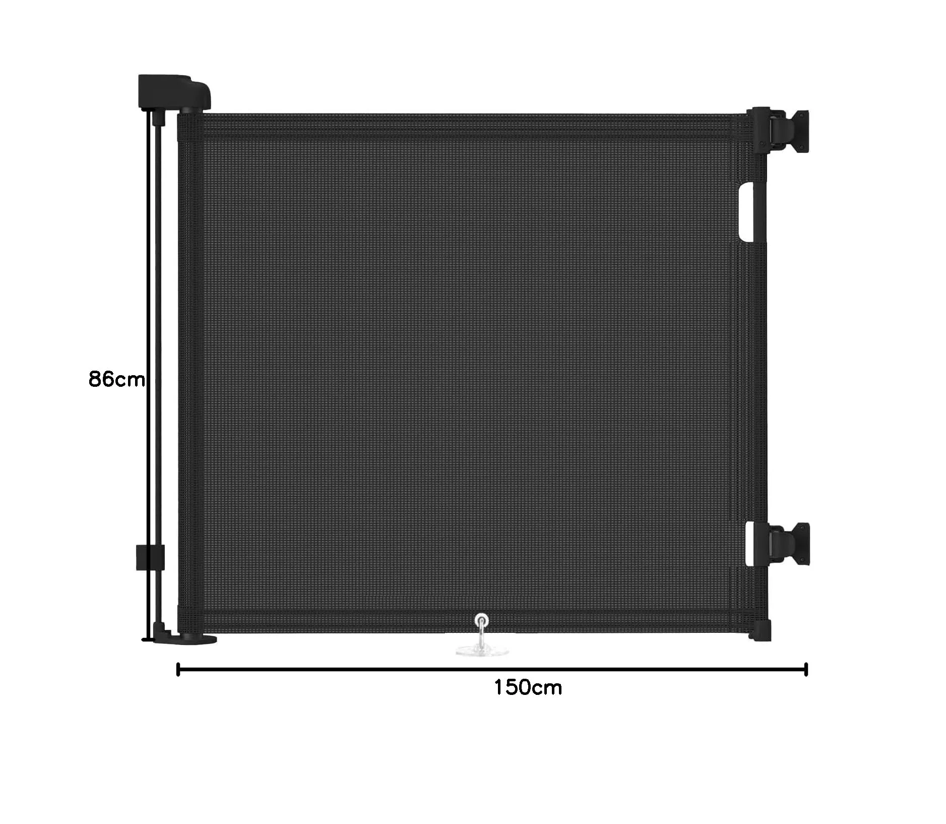 Cancelletto estensibile per scale, 0-150 cm Porta retrattile e cancelletto per bambini e animali domestici, barriera per bambini estensibile, adatto per Scale Interni Esterni Corrido - immagine 8
