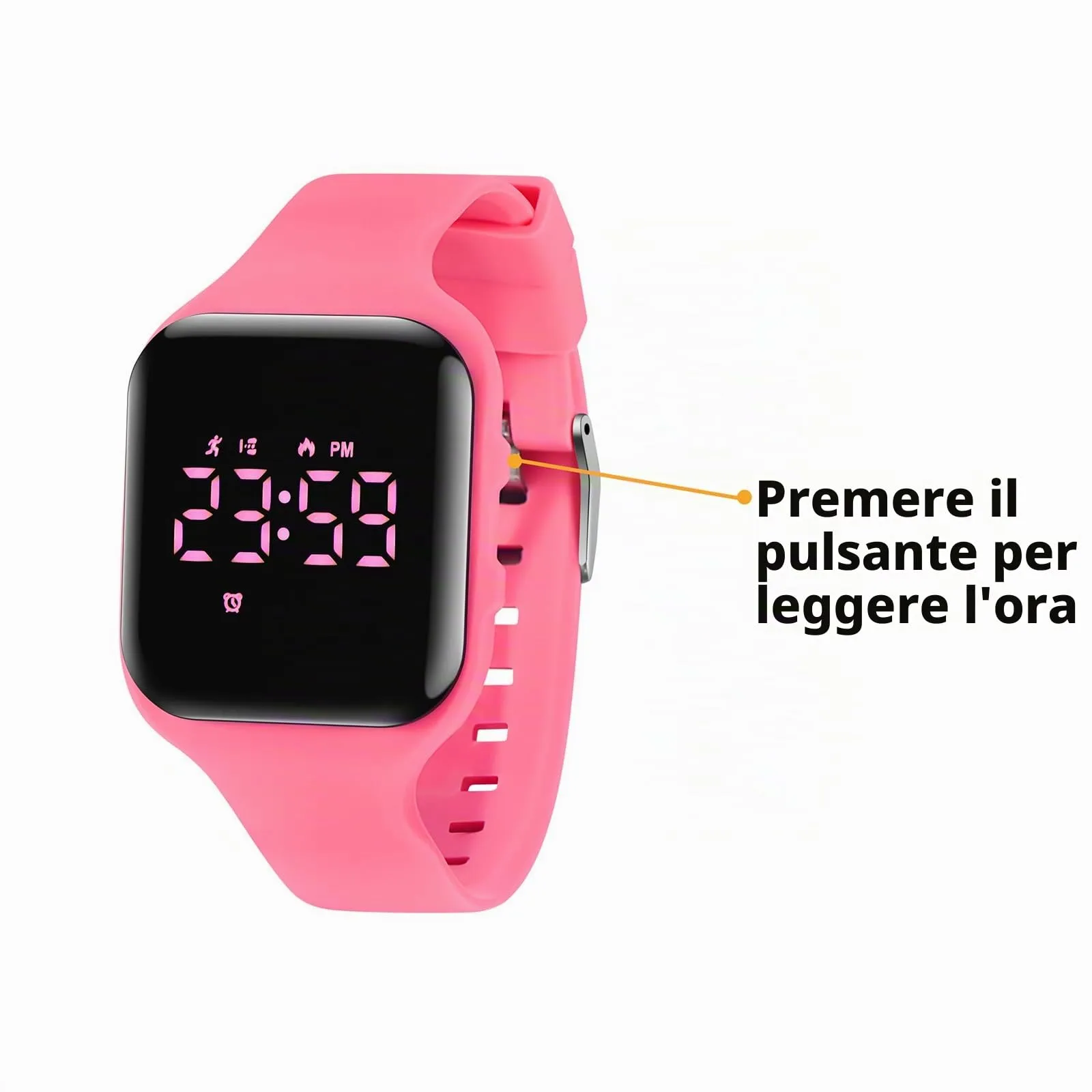 aswan watch Orologio Digitale Bambina Bambino con Contapassi,Calorie e Distanza senza App,Sveglia, Cronometro, Data, Luce-Orologio da polso Ragazza Ragazzo con Cinturino in Silicone - immagine 5