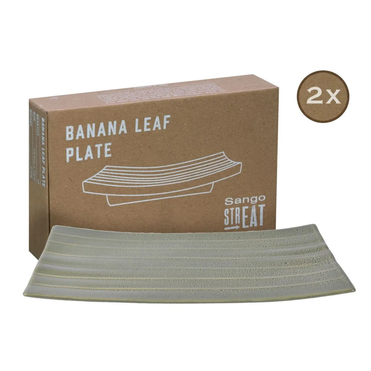 2x CreaTable STREET FOOD - Crema di foglie di banano da 2 pezzi; 24x15x3 cm (LxLxH); verde; 2 pz. / Pacco - immagine 1