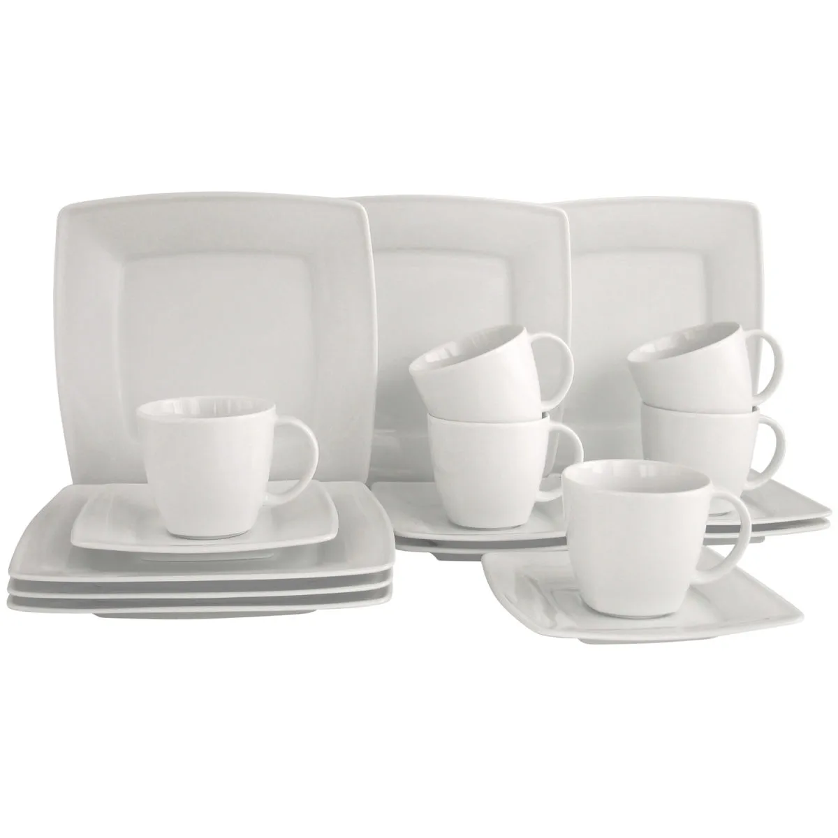 18x CreaTable Victoria WEISS - Servizio da caffè da 18 pezzi; bianco; 18 pz. / set - immagine 1