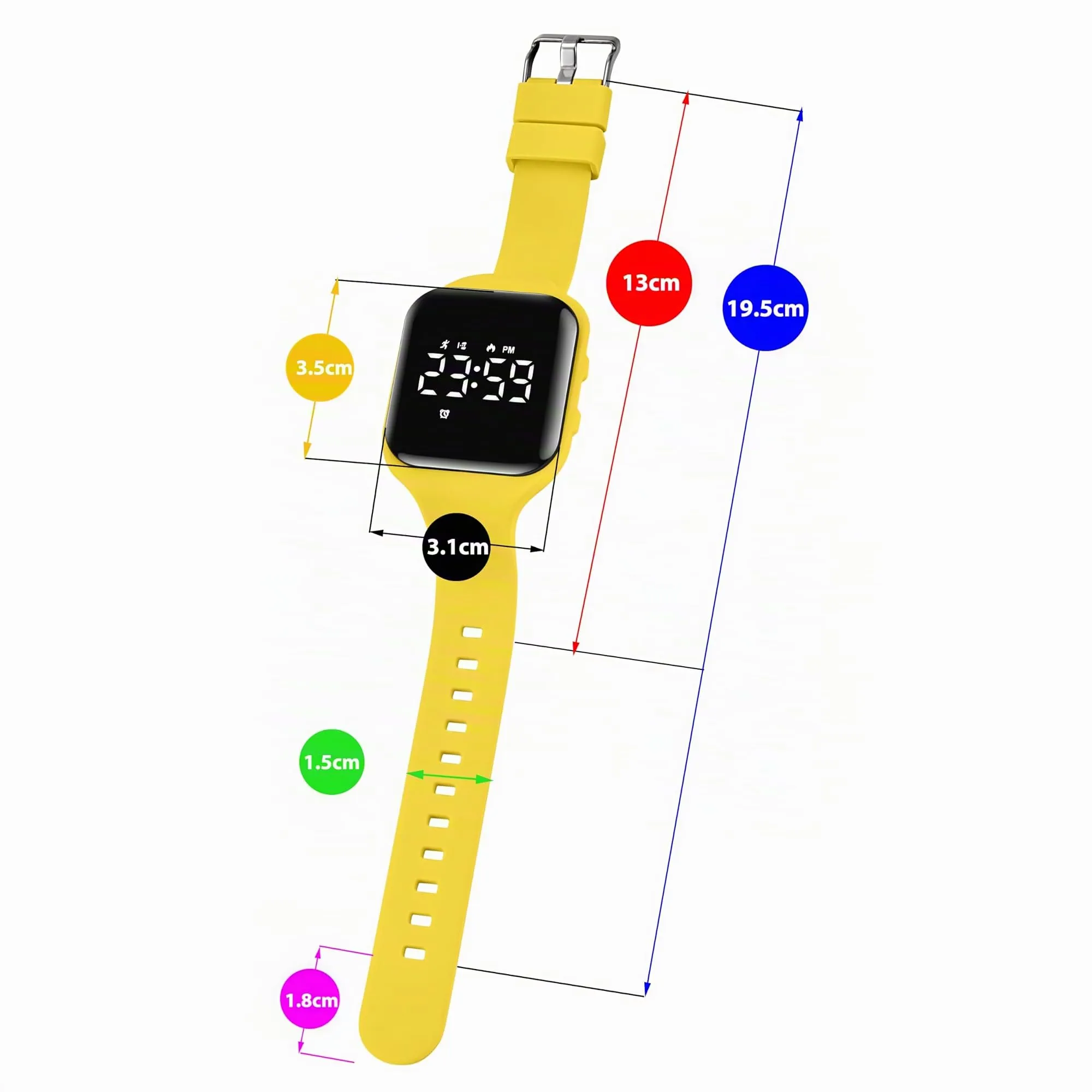 aswan watch Orologio Digitale Bambina Bambino con Contapassi,Calorie e Distanza senza App,Sveglia, Cronometro, Data, Luce-Orologio da polso Ragazza Ragazzo con Cinturino in Silicone - immagine 6