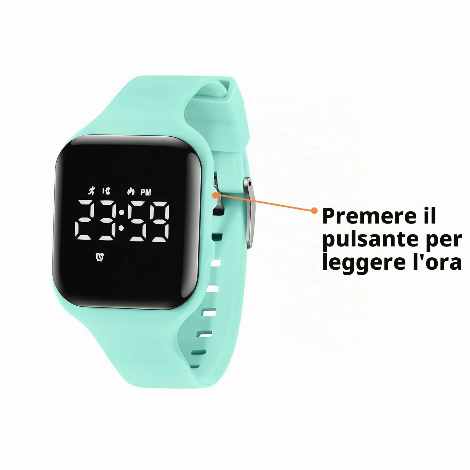 aswan watch Orologio Digitale Bambina Bambino con Contapassi,Calorie e Distanza senza App,Sveglia, Cronometro, Data, Luce-Orologio da polso Ragazza Ragazzo con Cinturino in Silicone - immagine 5