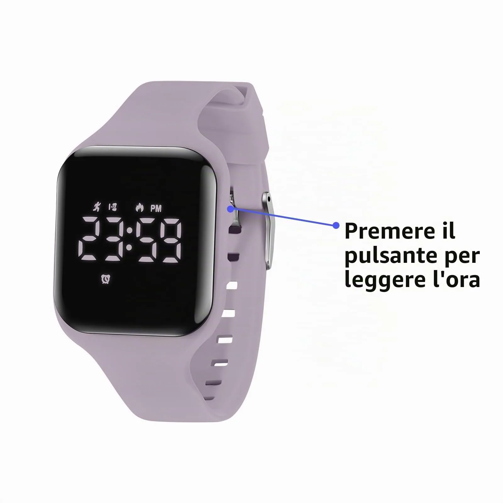 aswan watch Orologio Digitale Bambina Bambino con Contapassi,Calorie e Distanza senza App,Sveglia, Cronometro, Data, Luce-Orologio da polso Ragazza Ragazzo con Cinturino in Silicone - immagine 5