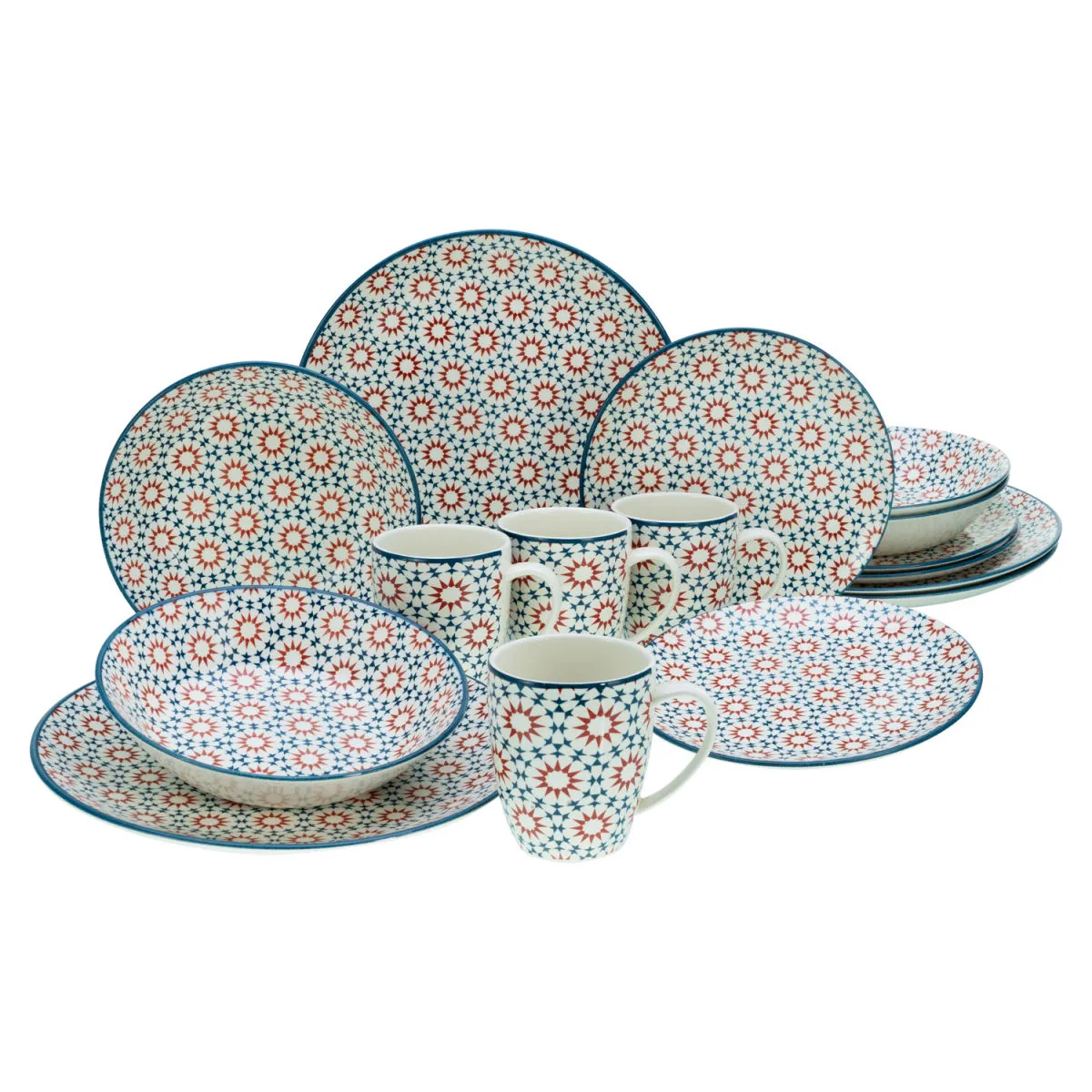 CreaTable Stella - Servizio combinato da 16 pezzi; multicolore - immagine 1